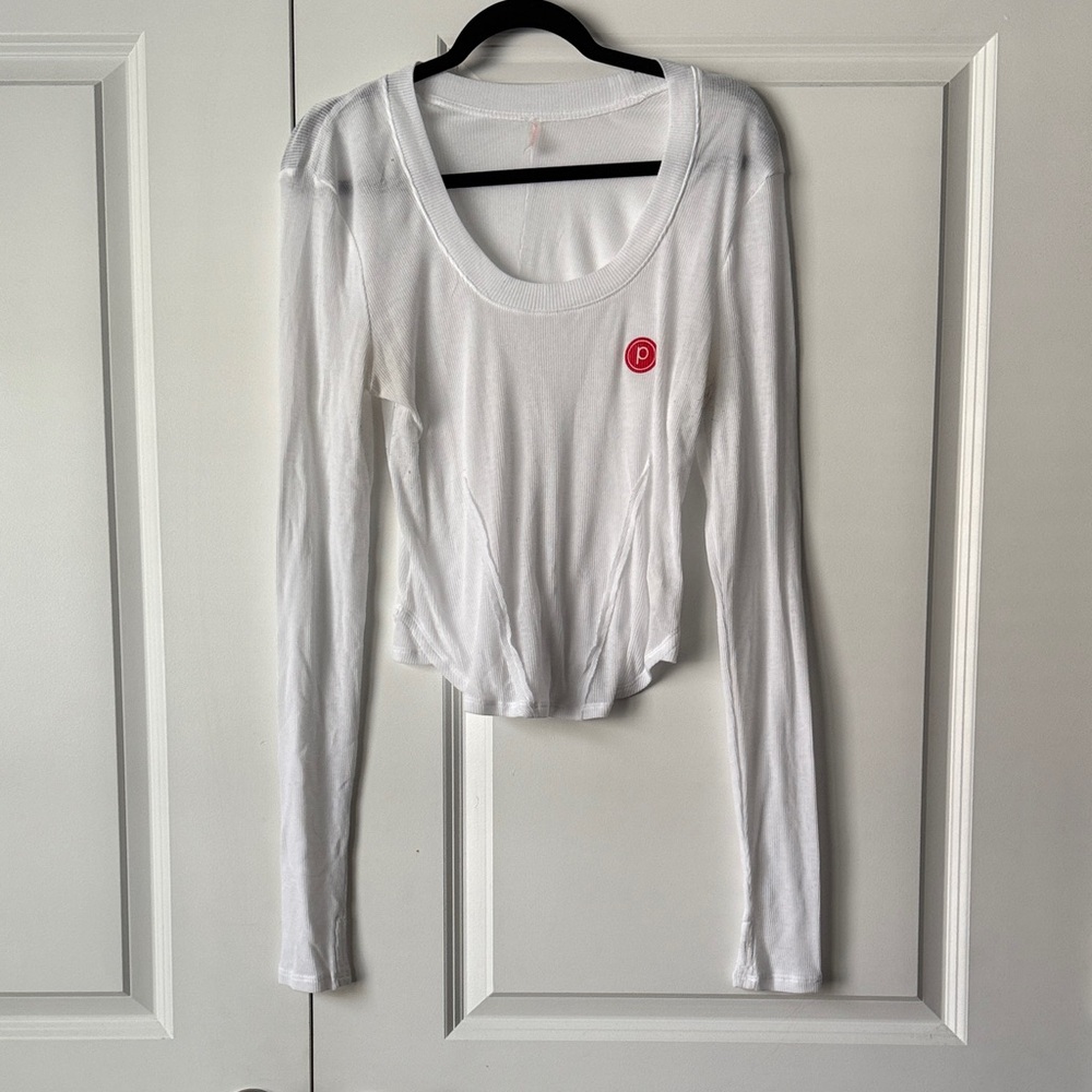 White Long Sleeve Top w/ Pure Barre Logo